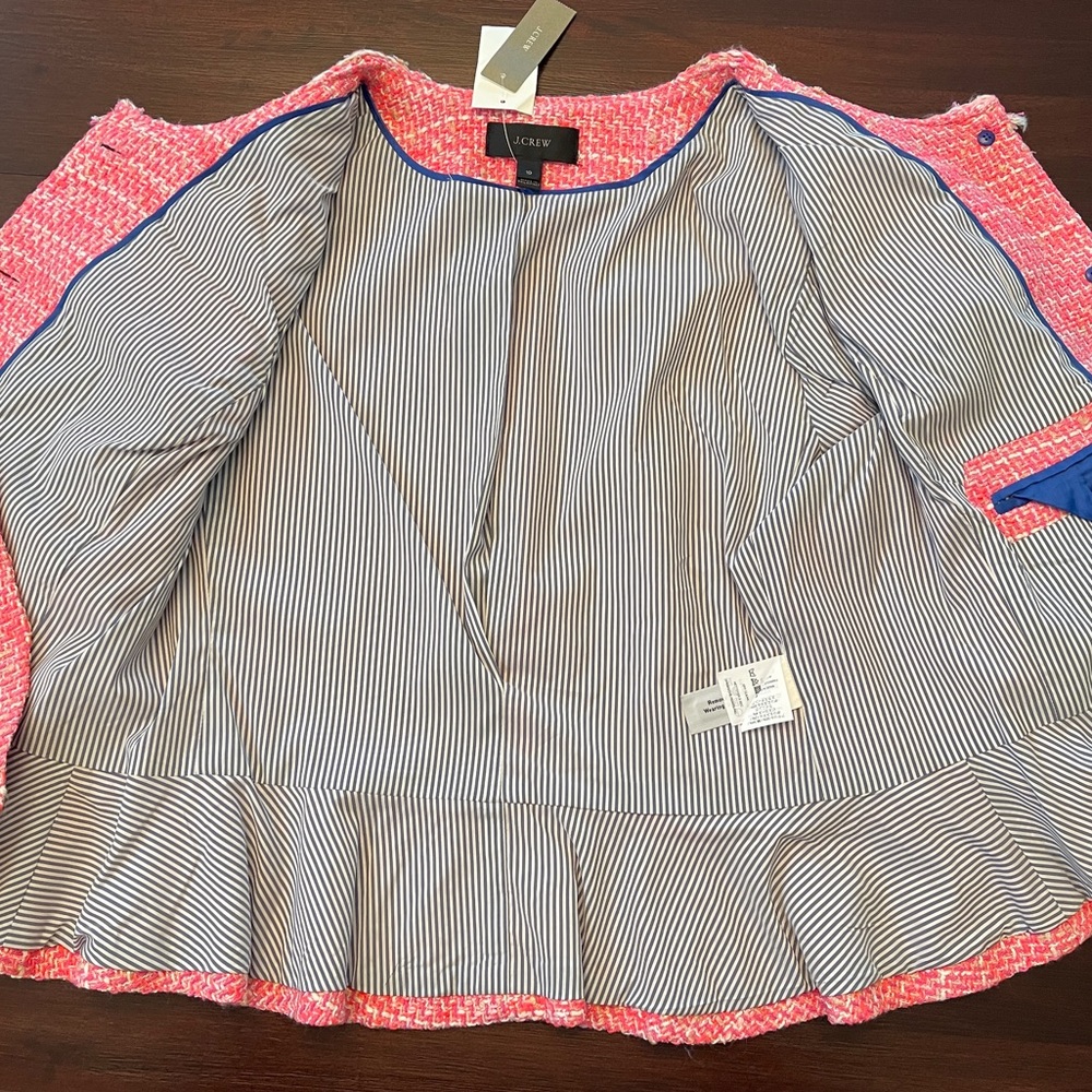J.Crew Pink Tweed Jacket - Picture 4 of 10